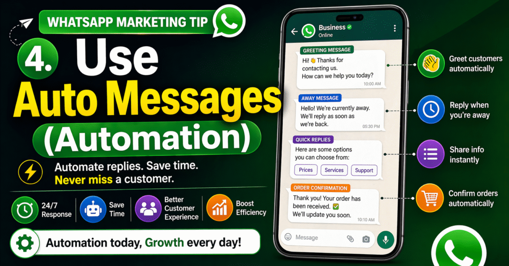 4. use auto messages (automation