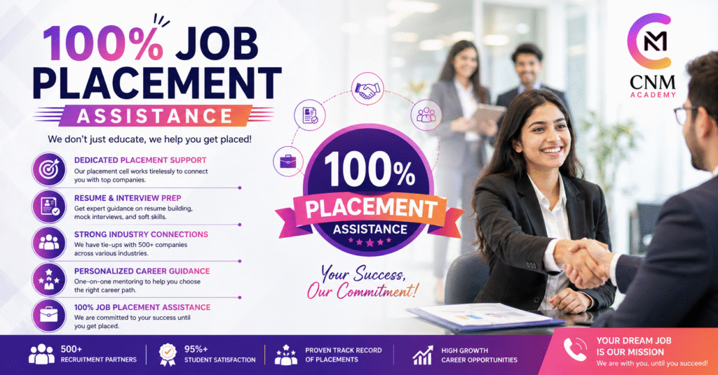 100 % job placement assistance