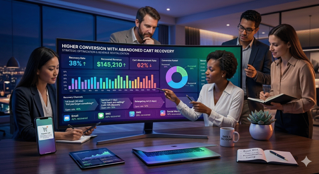 higher conversion with abandoned cart recovery